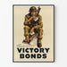 Póster vintage soldado canadiense compra de obligaciones de victoria