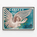 Póster decorativo del Cabaret del Cielo con alas blancas — cuadro enmarcado en la pared