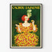 Vintage poster Cachou Lajaunie woman smoking Art Deco