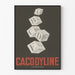 Póster publicitario vintage de Cacodyline Jammes con cubos gráficos