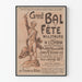 Póster vintage Gran Baile y Fiesta Militar en la Ópera 1896