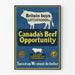Póster vintage de promoción de carne de vacuno Canadá-Bretagne