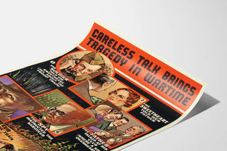 Vintage military prevention poster - Danger of information disclosure