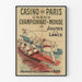 Póster vintage Gran Campeonato Mundial de Joutes a la lanza en el Casino de París