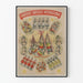 Póster vintage Cantantes Bailarinas Internacionales Hermanas Goldkett