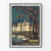 Póster vintage Castillo de Chambord Touraine - Ferrocarril de Orléans