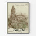 Póster vintage de Bar-le-Duc Torre del Reloj Ferrocarriles del Este