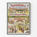 Póster vintage del museo anatómico y exposición de arte