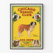 Póster vintage del Show de perros del Club de Canófilos de Chicago