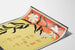 Póster decorativo de lirios con inscripción japonesa