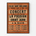 Póster vintage de concierto Iglesia de San Guillermo Estrasburgo 1933