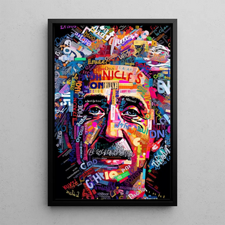Tableau Street Art - Mosaïque Moderne d'Einstein