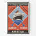 Póster vintage Compañía General Transatlántica - Argelia y Túnez vía Marsella