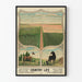 Póster vintage Vida campestre con caballos y praderas