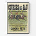 Vintage poster of horse racing in Pau