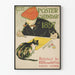 Vintage calendar poster 1897 with artist and cat