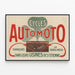 Póster publicitario vintage Cycles Automoto Usines Saint-Étienne — cuadro enmarcado en la pared