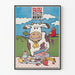Póster vintage de Dairy Pride Ice Cream Vache Souriante