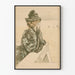 Póster Retrato de Dama de Perfil para Decoración de Pared Elegante