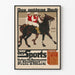 Póster vintage Das Goldene Buch des Sports con jinetes a caballo