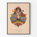 Póster vintage Escudo de los Litógrafos e Imprentas sobre Piedra