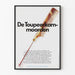 Vintage advertising poster De Toupeerkammoorden with bloody comb