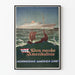 Póster vintage Den Norske Amerikalinje - Línea Noruega de América
