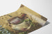 Vintage poster of Dicaliode bottle on sandy background with seaweed