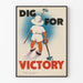 Póster vintage Dig For Victory Póster infantil de jardinería
