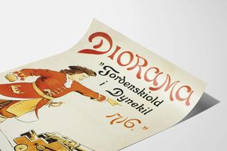 Póster vintage diorama Tordenskiold en Dynekil 1716