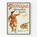 Póster vintage diorama Tordenskiold en Dynekil 1716