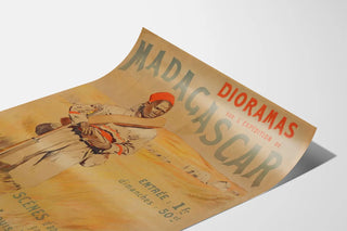 Póster vintage Dioramas Madagascar por Louis Tinayre