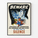 Vintage military poster « Do Your Part in Silence »