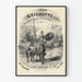 Póster Don Quijote ilustrado por T. Johannot, dibujo en blanco y negro vintage