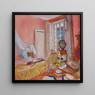 Madame Hessel en la habitación rosa en Clayes - Édouard Vuillard