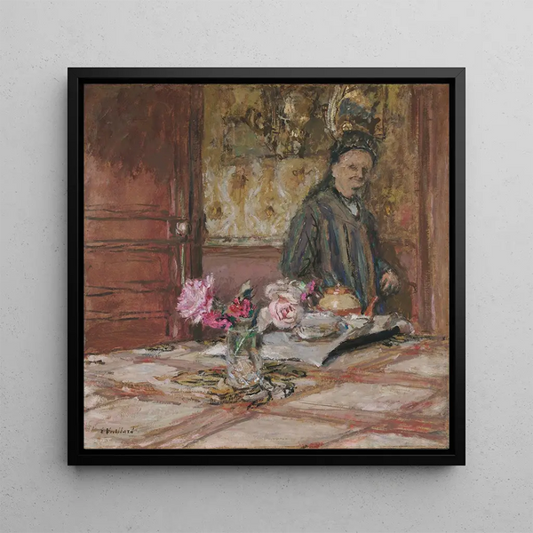 Cuadro Madame Vuillard en bonnet en la Closerie des Gents - Édouard Vuillard | Impresión artística