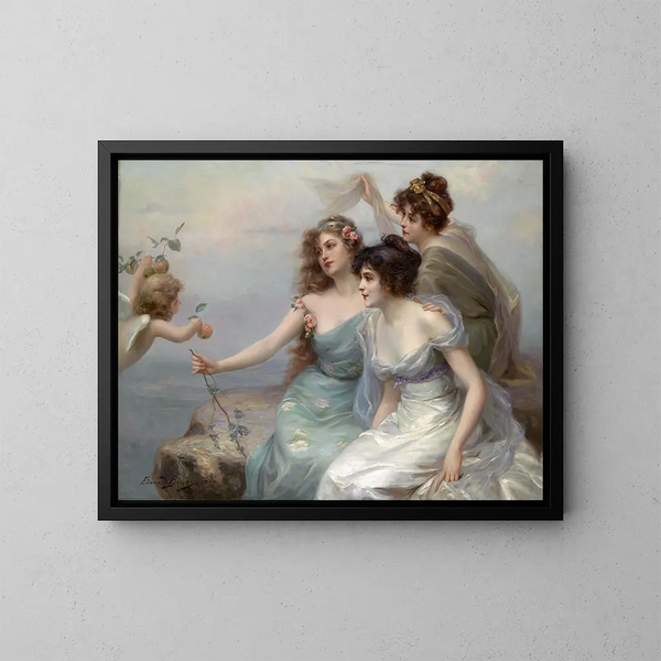 Las tres Gracias - Édouard Bisson — cuadro enmarcado en la pared
