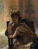 Mujer oriental - Édouard Frédéric Wilhelm Richter, hacia 1875 — mujer sentada con joyas
