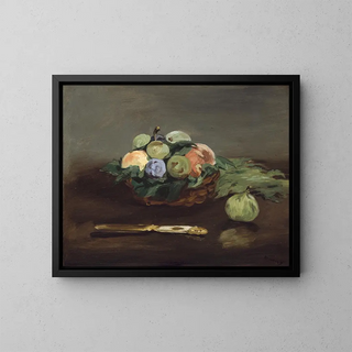 Cesta de frutas - Édouard Manet — cuadro enmarcado en la pared