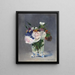 Flores en un jarrón de cristal - Édouard Manet — cuadro enmarcado en la pared