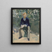 George Moore en el jardín de los artistas - Édouard Manet — cuadro enmarcado en la pared