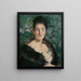 Dama con piel - Édouard Manet — cuadro enmarcado en la pared