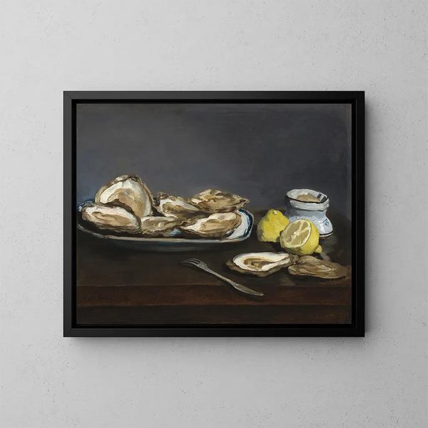 de Ostras - Édouard Manet — cuadro enmarcado en la pared