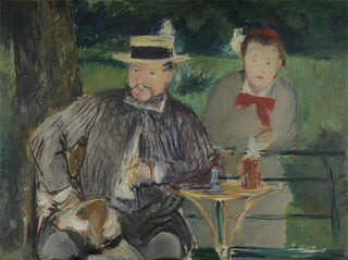 Portrait of Dernest Hosched and his daughter Marthe - Édouard Manet — artwork view