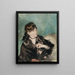 Retrato de Berthe Morisot con abanico - Édouard Manet — cuadro enmarcado en la pared