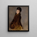 Portrait of Isabelle Lemonnier with a muff - Édouard Manet — framed artwork on a wall