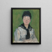 Retrato de una mujer con mantón negro - Édouard Manet — cuadro enmarcado en la pared