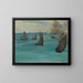 Vista al mar en tiempo tranquilo - Édouard Manet — cuadro enmarcado en la pared