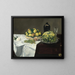 naturaleza muerta con un melón y duraznos - Édouard Manet — cuadro enmarcado en la pared