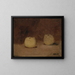 Naturaleza muerta con dos manzanas - Édouard Manet — cuadro enmarcado en la pared